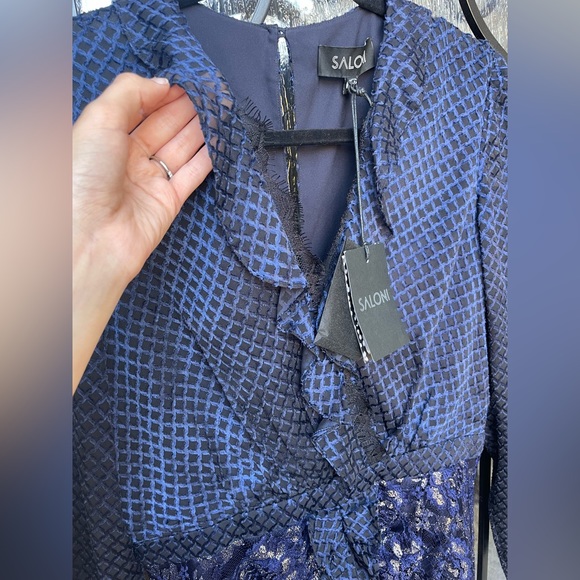 SALONI Yana Dress in Navy Sz 8 - NWT. - Picture 5 of 7